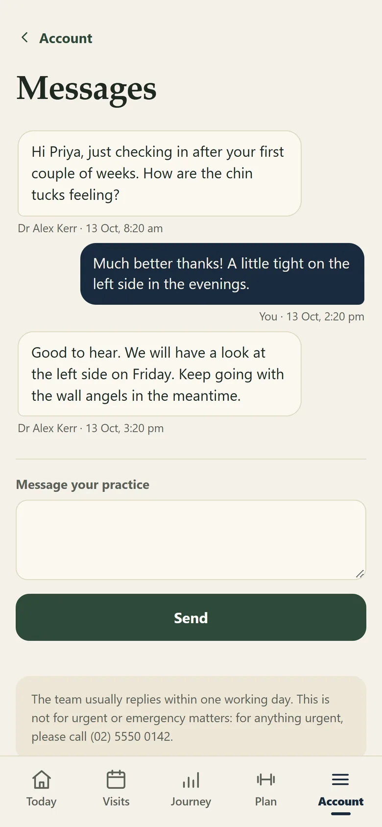 Portal messages