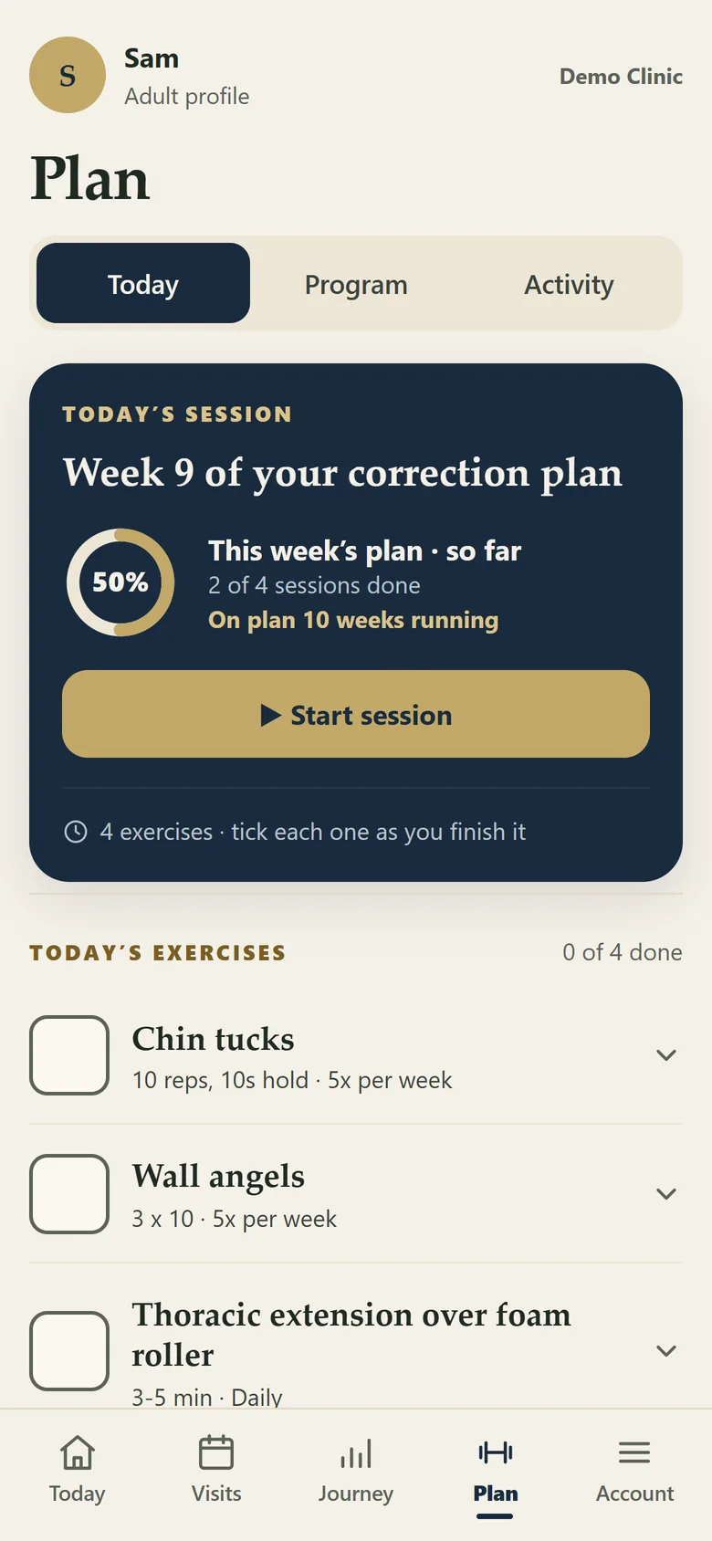 Portal Plan tab